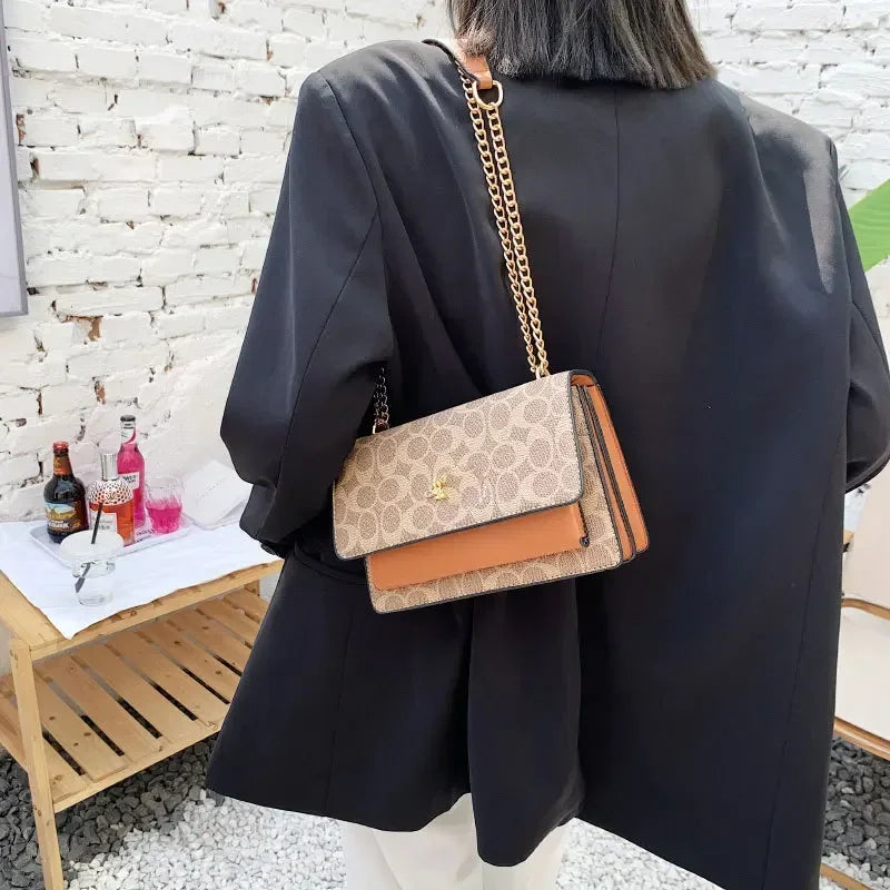 2024 New Premium Women's Bag - Fashionable. Chain Crossbody. Multi-Compartment. Small Square. Style Backpack.