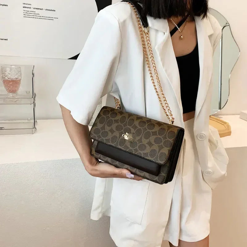 2024 New Premium Women's Bag - Fashionable. Chain Crossbody. Multi-Compartment. Small Square. Style Backpack.